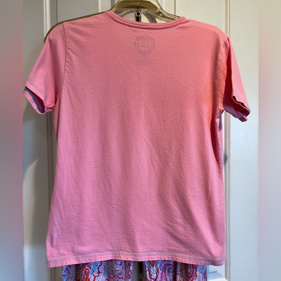 SOMA & LIFE IS GOOD 2 Pc PJ Set - Pink Hot Chocolate Shirt & SOMA Paisley Pants - Picture 6 of 16